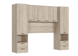 Miracle Sonoma Oak Effect Overbed Unit with Double or Kingsize Bed Bedroom Furniture SET - 3152/MIA