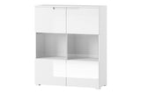Serene White Gloss 2 Glass Door Display Cabinet S27