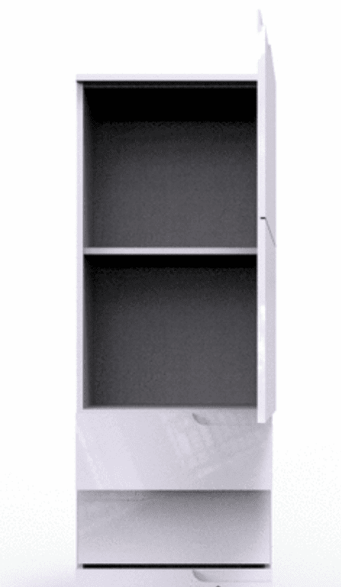 Cellini White Gloss Slim Tallboy Storage Unit - S11