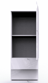 Cellini White Gloss Slim Tallboy Storage Unit - S11