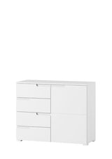 Serene White Gloss Small Compact Sideboard S5