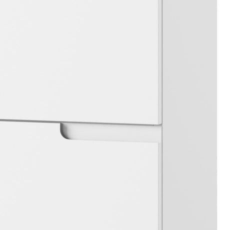 Cellini White High Gloss Short Narrow Bookcase With 1 Door S10