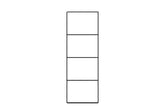 Serene White High Gloss Short Narrow Bookcase With 1 Door S10