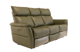 Cerrino PU Electric 3 Seater Recliner Sofa Vintage Green