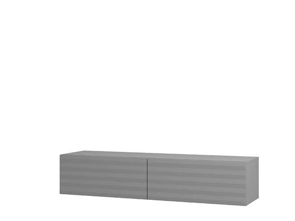 Clarvon Graphite Grey Wall Mounted Floating Wide Large TV Entertainment Unit 11013549