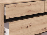 Bellington Industrial Oak Effect 6 Drawer Wide 157cm Chest of Drawers - 11014257