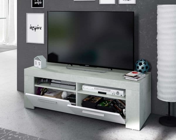 Kuno White and Grey TV Cabinet Entertainment Unit -016621L
