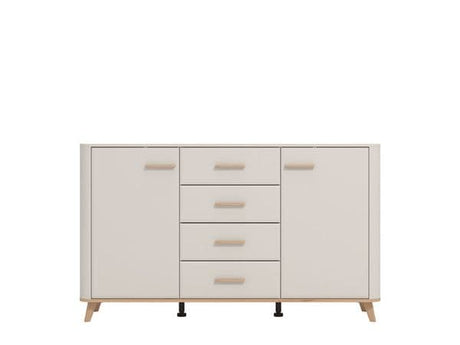 Darvaux Cashmere And Oak Effect Large 154cm 2 Door 4 Drawer Sideboard - 11014454