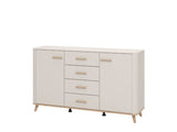 Darvaux Cashmere And Oak Effect Large 154cm 2 Door 4 Drawer Sideboard - 11014454