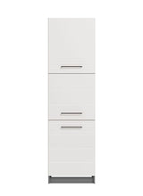 Porto White High Gloss And Grey 60cm Tall Kitchen Larder Unit Pantry Cupboard - 11012312