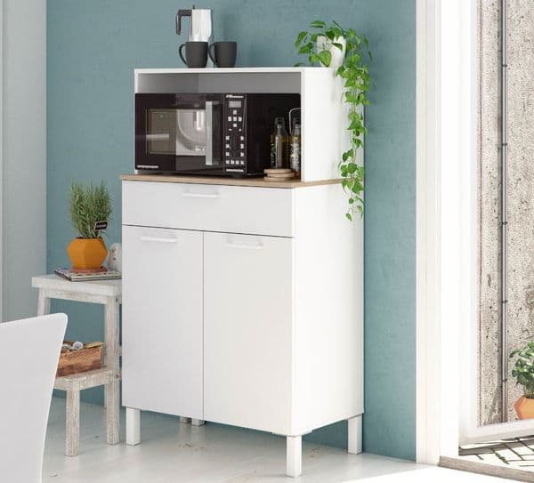 Alex White 2 Door Utility Room Kitchen Cupboard Sideboard- 0F9920A