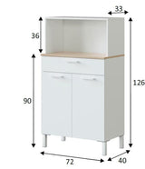 Alex White 2 Door Utility Room Kitchen Cupboard Sideboard- 0F9920A