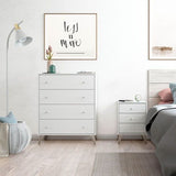 Jesse  Artic White 4 Drawer Chest -007804A