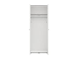Nevaris White Narrow 2 Door Space-Saving 78.5cm Wide Wardrobe - 11014948