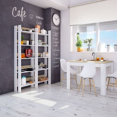 Sterling White And Oak Effect Dining Table - 0F4583A