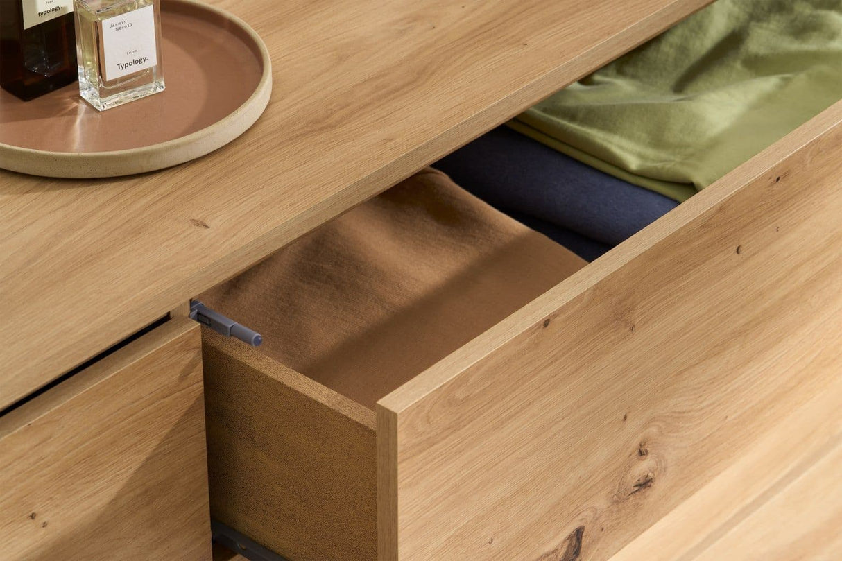 Mera 6 Draw Chest of Drawers in Warm Oak