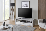 Cementara Concrete Grey Effect and White High Gloss TV Cabinet with Drawers P9BBGS63