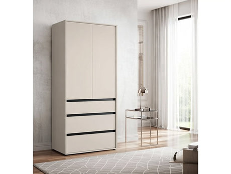 Bellington Cashmere 2 Door 3 Drawer 93cm Wardrobe - 11014685 RZ