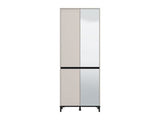 Flaneur Cashmere 4 Door Half Mirrored 40 Pair Large Tall Shoe Cabinet Cupboard - 11014081