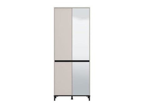 Flaneur Cashmere 4 Door Half Mirrored 40 Pair Large Tall Shoe Cabinet Cupboard - 11014081