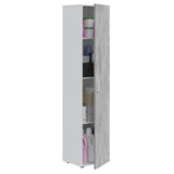Freno  Multi Narrow 1 Door Grey & White Universal Utility Storage Cupboard -0L7151A