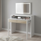 Whisper Extending Desk in White & Light Oak