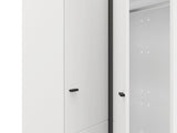 Nevaris White Narrow 2 Door Space-Saving Corner Wardrobe 11014892