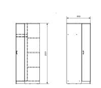 Bonne Corner Wardrobe in Warm Oak 11008710