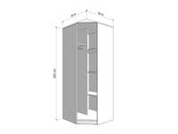 Bonne Corner Wardrobe in Warm Oak 11008710