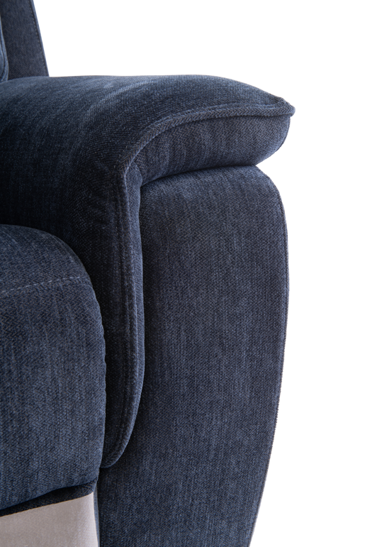 Aura Reclining 3 Seat Armchair in Midnight Blue