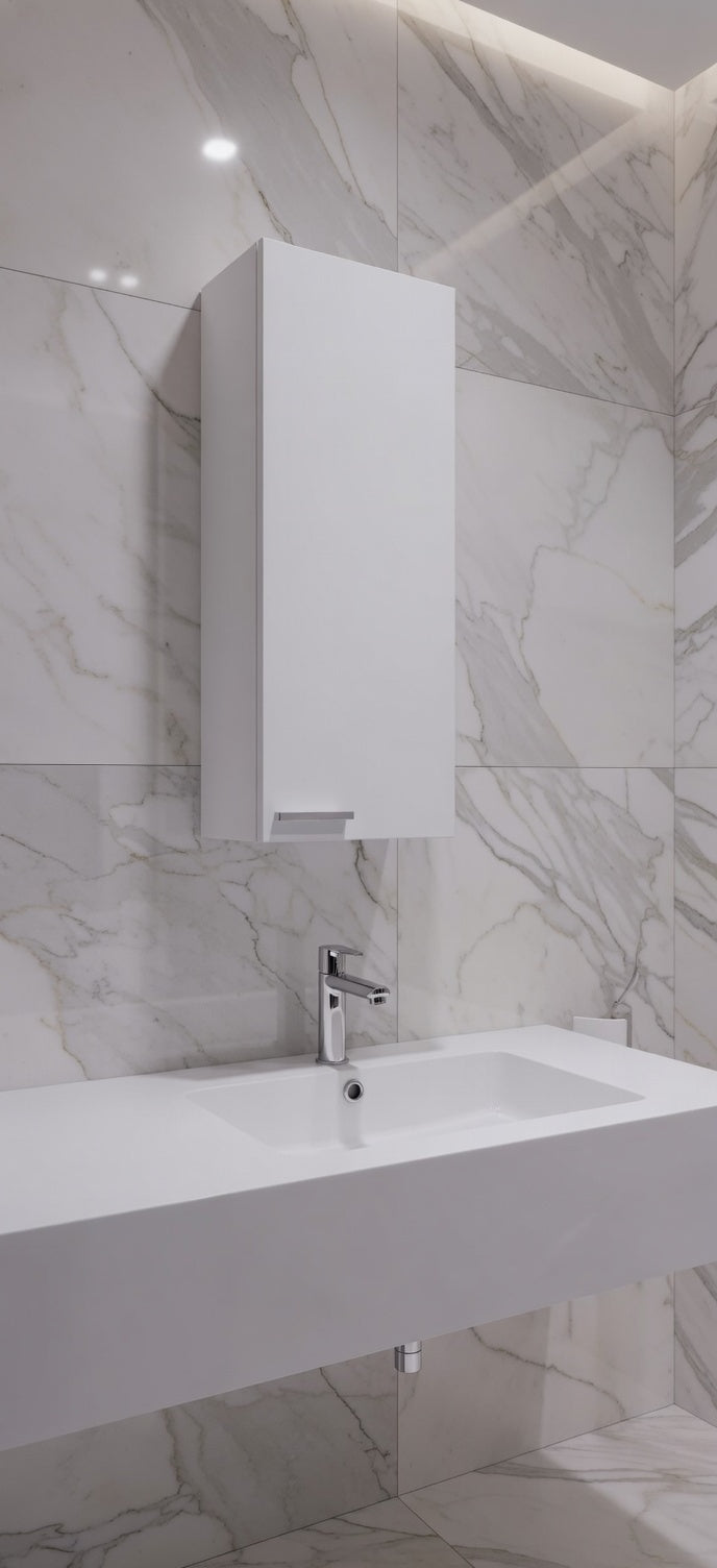 Sidi Bathroom Wall Cupboard White Gloss- 305270BO