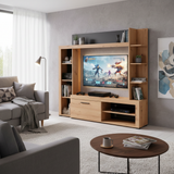 Rubrielle Artisan Oak Effect And Black Compact Entertaiment Unit Wall TV Cabinet - 11008241