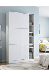 Lira Small Sliding Wardrobe in White TOP020BO