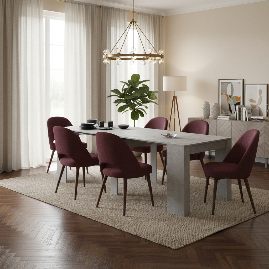 Grandeur Extending Dining Table in Ash Grey 004580L