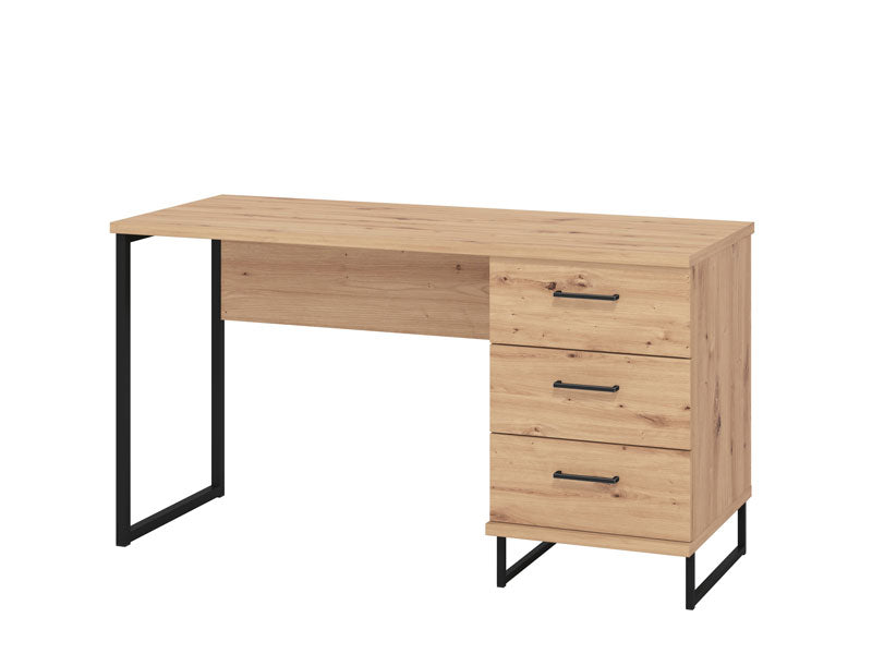 Nuraga Artisan Oak Effect Computer Desk With Drawers - 11011194 RZ