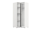 Nevaris White Narrow 2 Door Space-Saving Corner Wardrobe 11014892