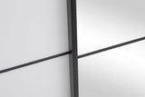 Inoxa White Large 200cm Mirrored Sliding Door Wardrobe - 8XRU4420