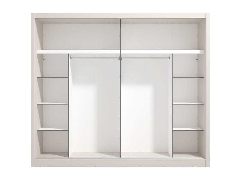 Alba Cashmere Taupe 251cm Extra Large Mirrored Sliding Door Wardrobe 11013762