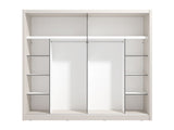 Alba Cashmere Taupe 251cm Extra Large Mirrored Sliding Door Wardrobe 11013762