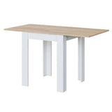 Grandeur White And Light Oak Effect Small Extending Dining Table- 0F4589A