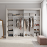 Alba Cashmere Taupe 251cm Extra Large Mirrored Sliding Door Wardrobe 11013762