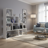 Vanneese White Step Bookcase Bookshelf- 002255BO
