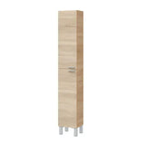 Sidi Oak Effect Tall Narrow 2 Door Bathroom Cupboard -305260x
