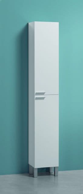 Sidi White Gloss Tall 30 x 182cm Free Standing Bathroom Cabinet- 305260BO