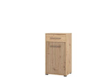 Lantier Slatted Artisan Oak Effect 1 Door Low Narrow Hallway Sideboard Storage Unit - 11013433