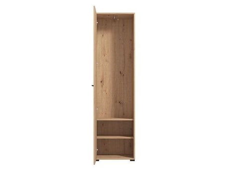 Lantier Slatted Artisan Oak Effect Tall Narrow Shallow Depth Wardrobe for Small Spaces 11013431