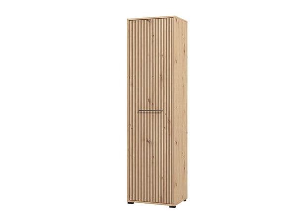 Lantier Slatted Artisan Oak Effect Tall Narrow Shallow Depth Wardrobe for Small Spaces 11013431