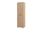 Lantier Slatted Artisan Oak Effect Tall Narrow Shallow Depth Wardrobe for Small Spaces 11013431