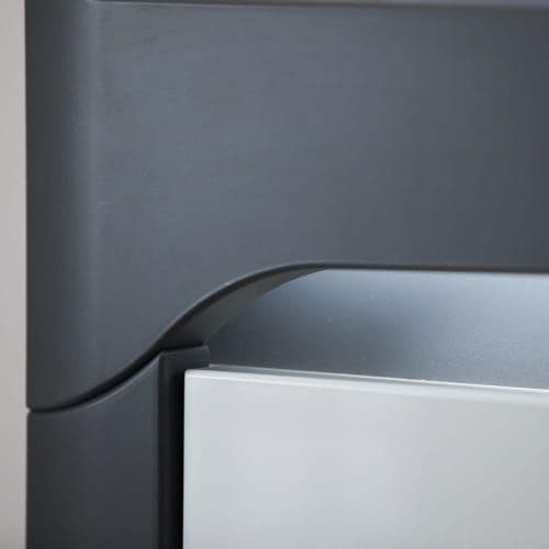 Serava 2 Door 4 Drawer Large Modern Grey and White Gloss Sideboard With Lights - WHK-3- N13