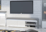 Serava White Gloss and Grey TV Cabinet Entertainment Unit - WHTV-1 - N13